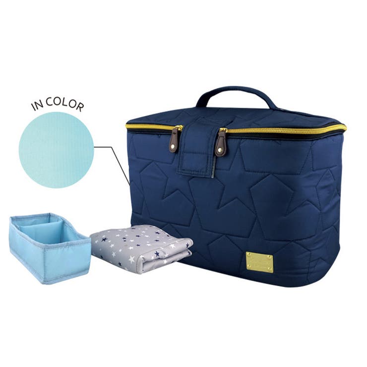 スターキルト・ネイビー | おむつ 収納 ケース | At First