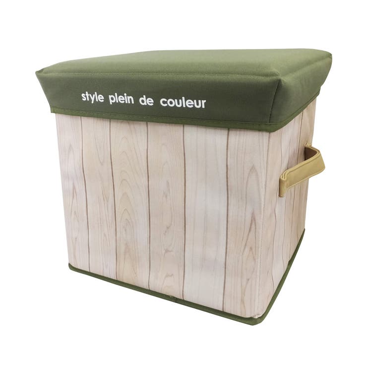 カラーズ・カーキ | 片付く収納スツール 収納ボックス リビング収納 | At First