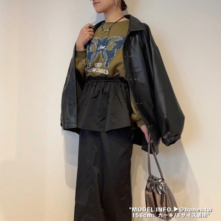 蝶モチーフロゴスウェット 裏起毛オーバーサイズ | Belle Cie | 詳細画像17 