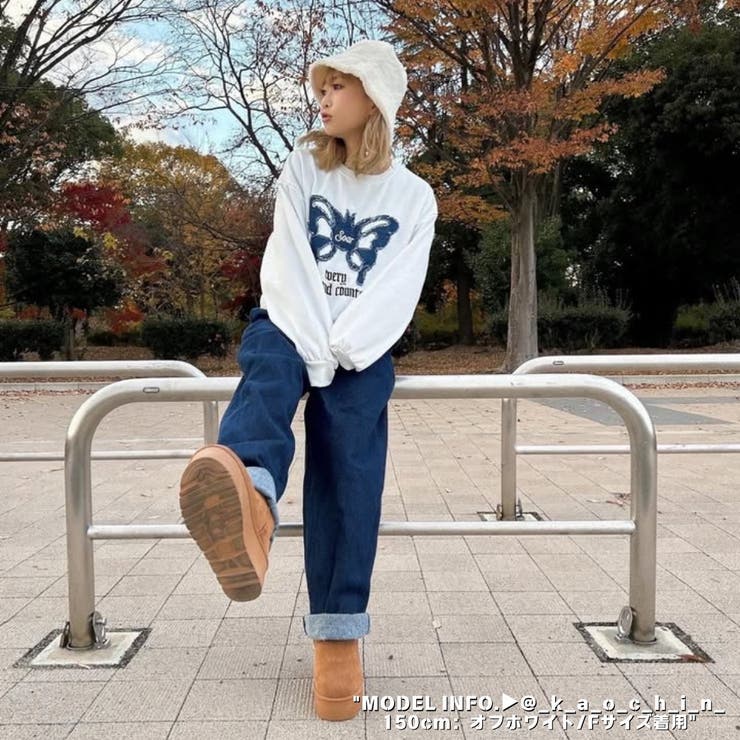 蝶モチーフロゴスウェット 裏起毛オーバーサイズ | Belle Cie | 詳細画像13 