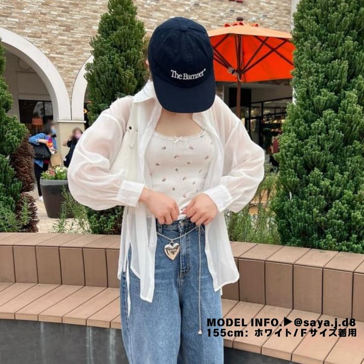 シアーシャツ レディース 薄手 脇リボン 羽織 ゆったり 春夏秋 | Belle Cie | 詳細画像42 