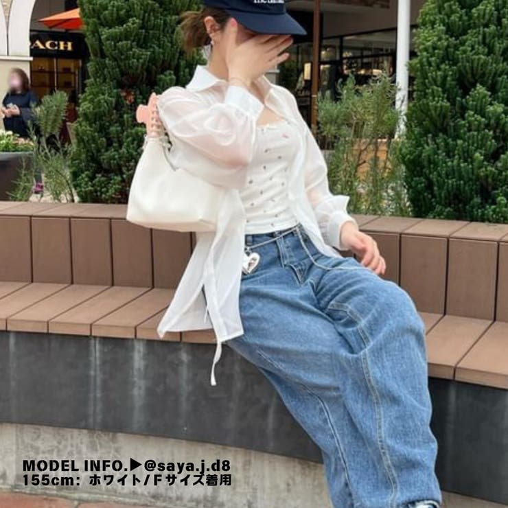 ANGIE ブラウス シャツ オーバーサイズ ワイドカフス レギュラー