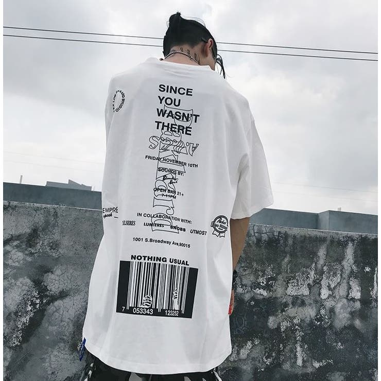 off-white プリントTシャツネックUネック