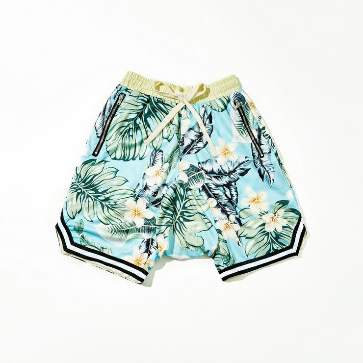 アロハサルエルショートパンツラインメンズハーフパンツ