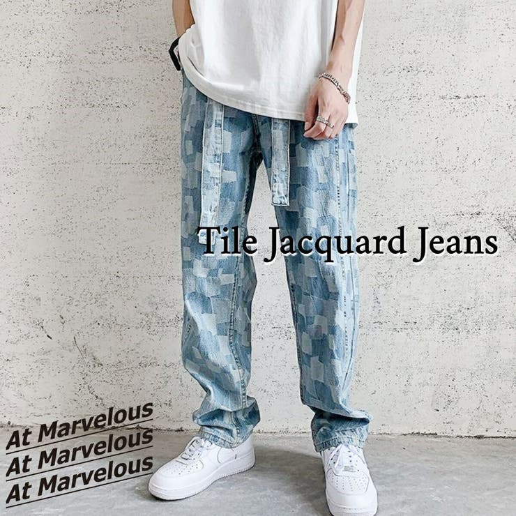 ジャカードタイル デニムパンツ ジーンズ 品番 Amvw At Marvelous アットマーベラス のメンズ ファッション通販 Shoplist ショップリスト