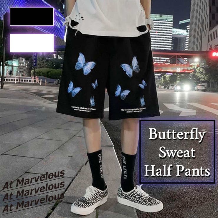 バタフライ スウェット ハーフパンツ[品番：AMVW0000219]｜At  Marvelous（アットマーベラス）のメンズファッション通販｜SHOPLIST（ショップリスト）