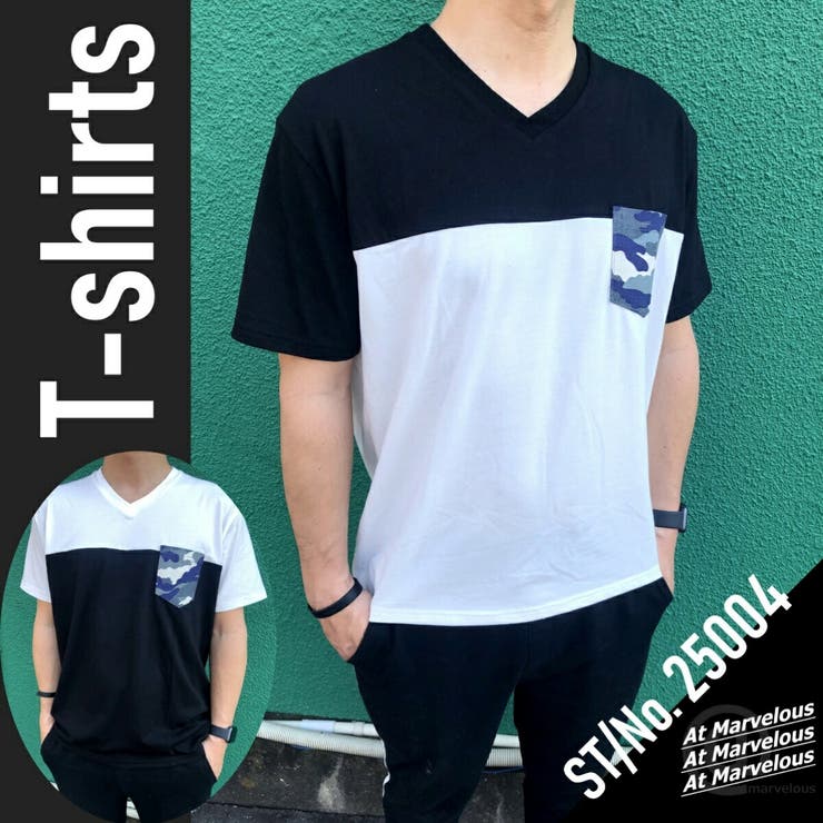 胸ポケットTシャツ メンズ 迷彩 | At Marvelous | 詳細画像2 