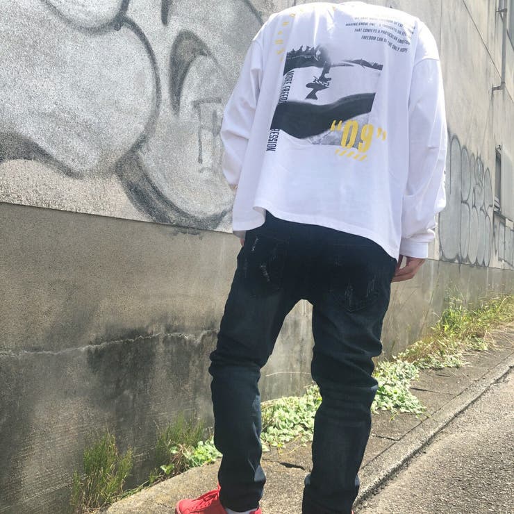 ロンt メンズ 袖ロゴプリント 長袖tシャツ スケーター ストリート トップス 品番 Amvw At Marvelous アットマーベラス のメンズファッション通販 Shoplist ショップリスト