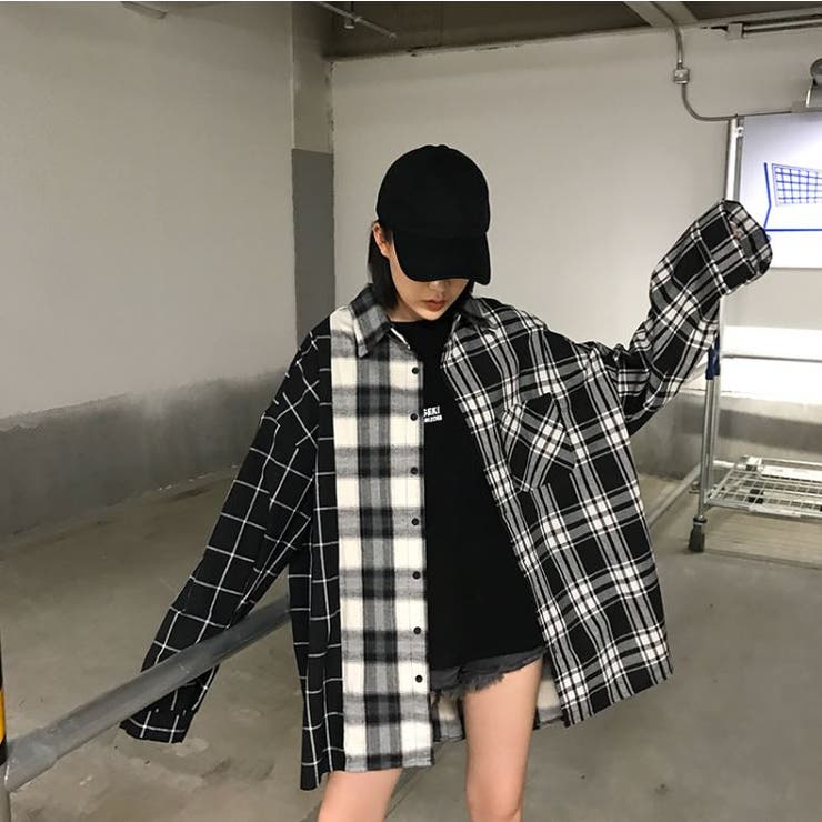 ビッグ チェックシャツ レディース[品番：AMVW0000090]｜Belle Cie