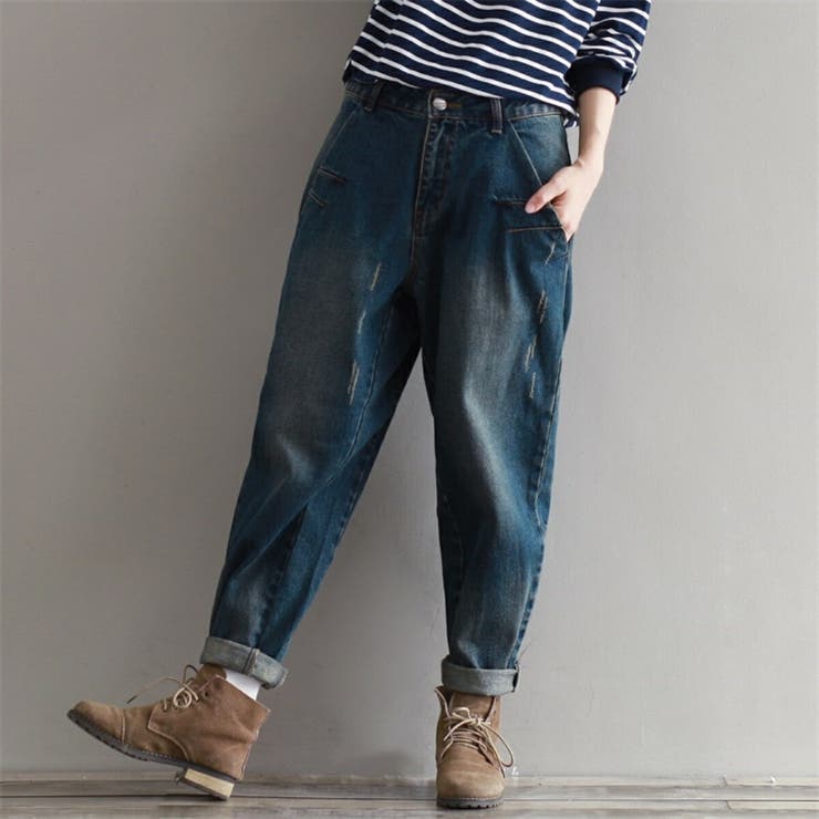 ゆったり デニムパンツ サルエルジーンズ[品番：AMVW0000113