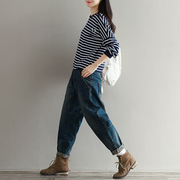 ゆったり デニムパンツ サルエルジーンズ[品番：AMVW0000113