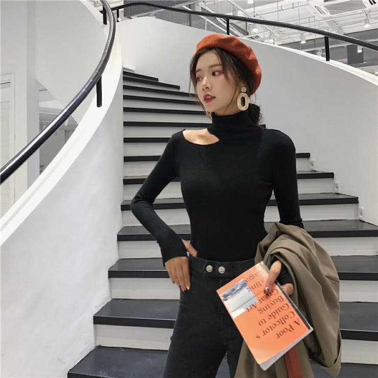 リブ編みテレコ トップス レディース[品番：AMVW0000142]｜Belle Cie