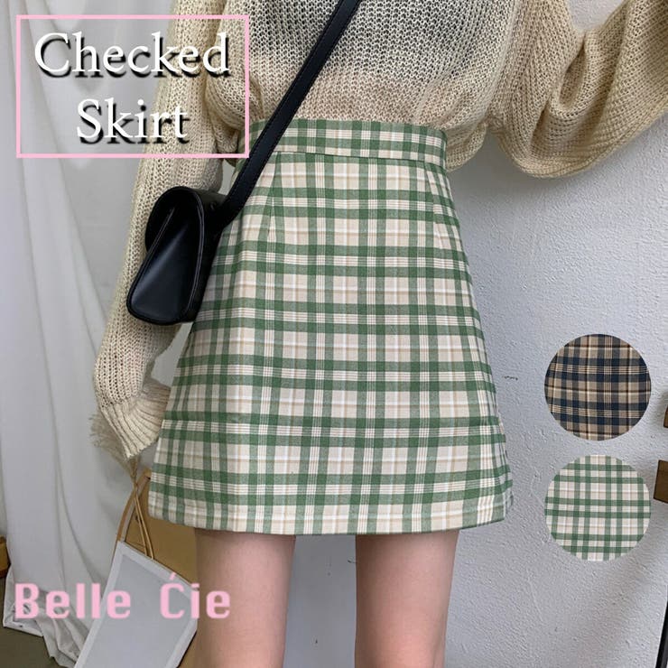 チェックスカート 台形スカート ミニスカート 品番 Amvw Belle Cie ベルシー のレディースファッション通販 Shoplist ショップリスト