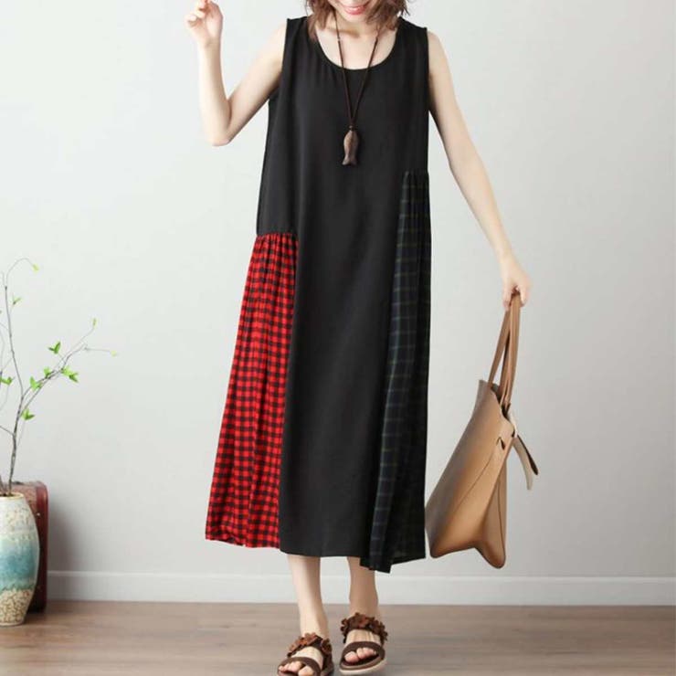 チェック配色 マキシワンピース レディース 品番 Amvw Belle Cie ベルシー のレディースファッション通販 Shoplist ショップリスト
