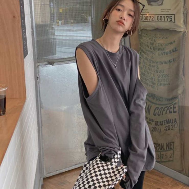 d.i.a 肩あき ロンＴ ざっくり肩あき ロンT レディース[品番：AMVW0000302]｜Belle Cie