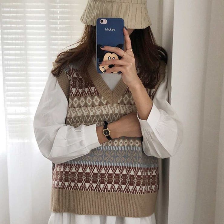 ノルディック ニットベスト レディース | Belle Cie | 詳細画像5 