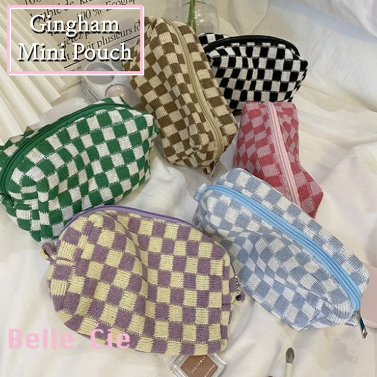 カラフル ギンガムチェック ミニポーチ | Belle Cie | 詳細画像1 