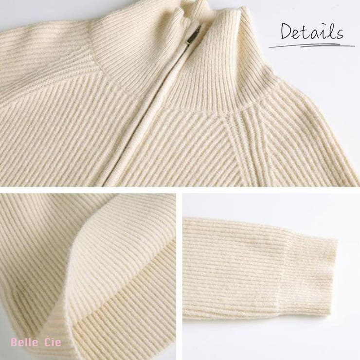 ハーフジップ ニット ワンピース | Belle Cie | 詳細画像14 