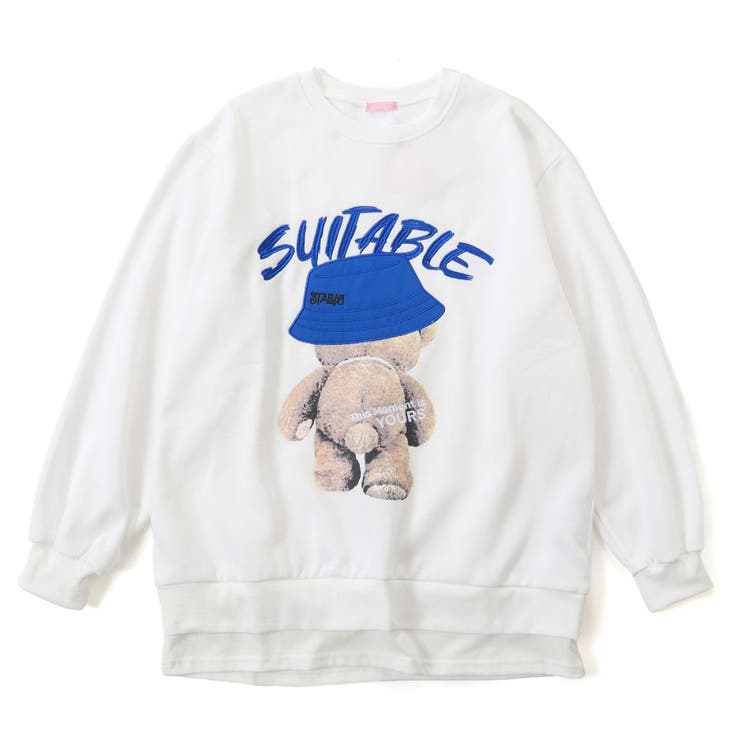 オフホワイト | バケハ くま スウェット | Belle Cie