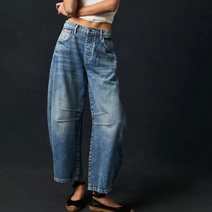 ブルー | バレルレッグパンツ レディース デニム | Belle Cie