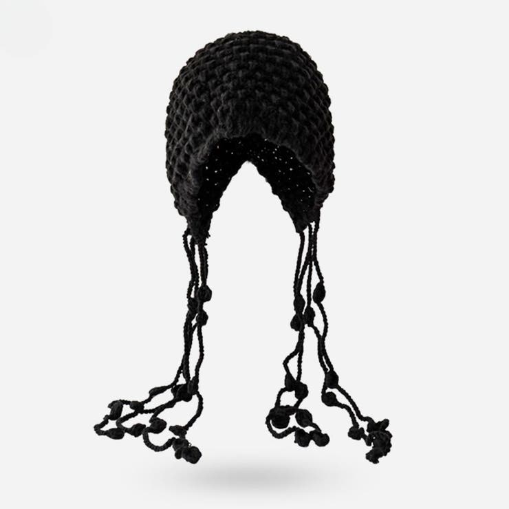 ブラック | 帽子 ニット帽 ビーニー | Belle Cie