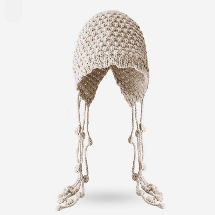 オフベージュ | 帽子 ニット帽 ビーニー | Belle Cie