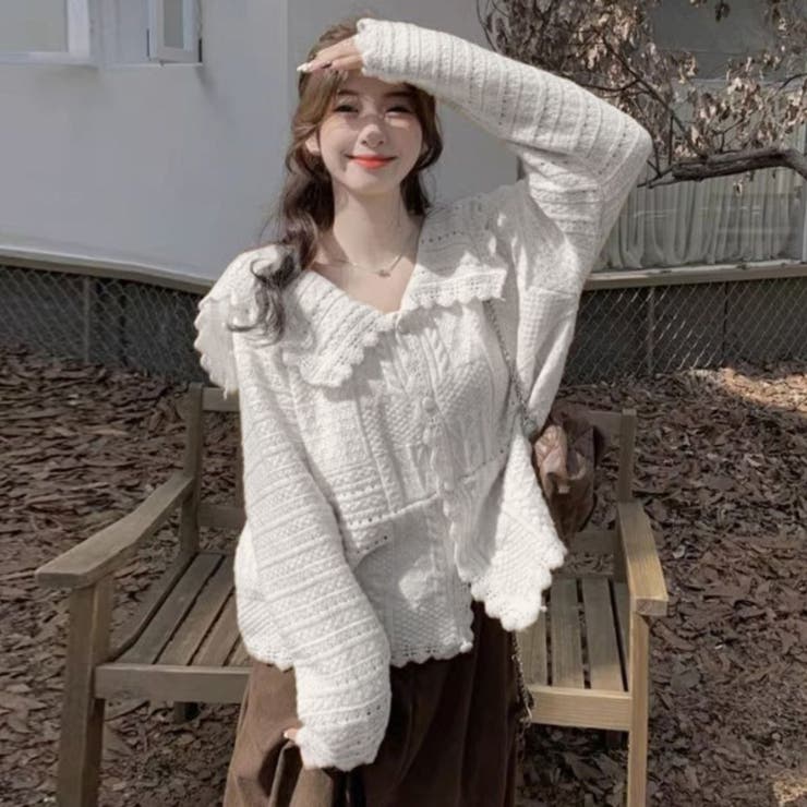 ホワイト | カーディガン 羽織り カーデ | Belle Cie