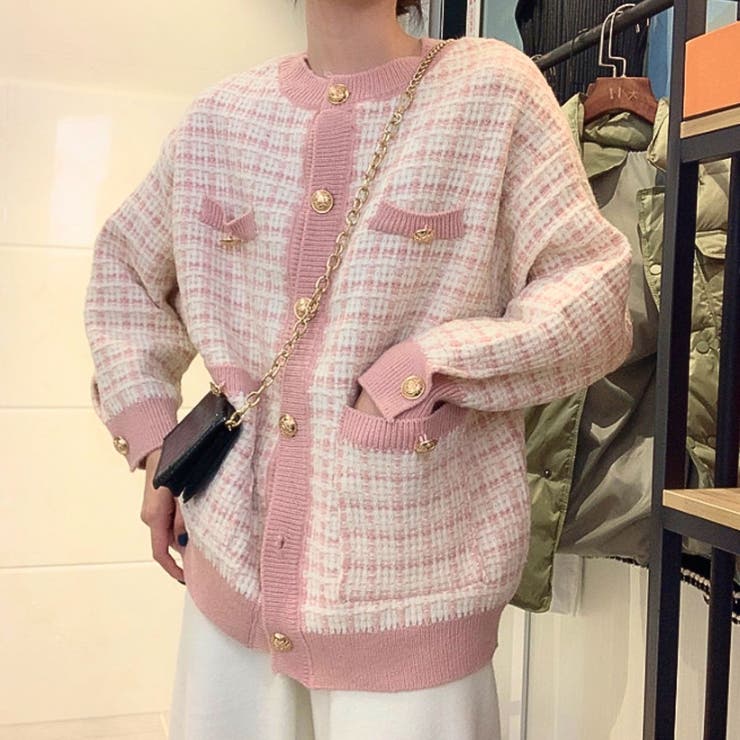 ピンク | カーディガン 羽織り ニット | Belle Cie