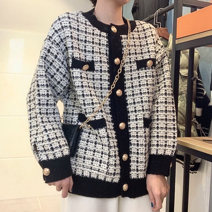 ホワイト | カーディガン 羽織り ニット | Belle Cie