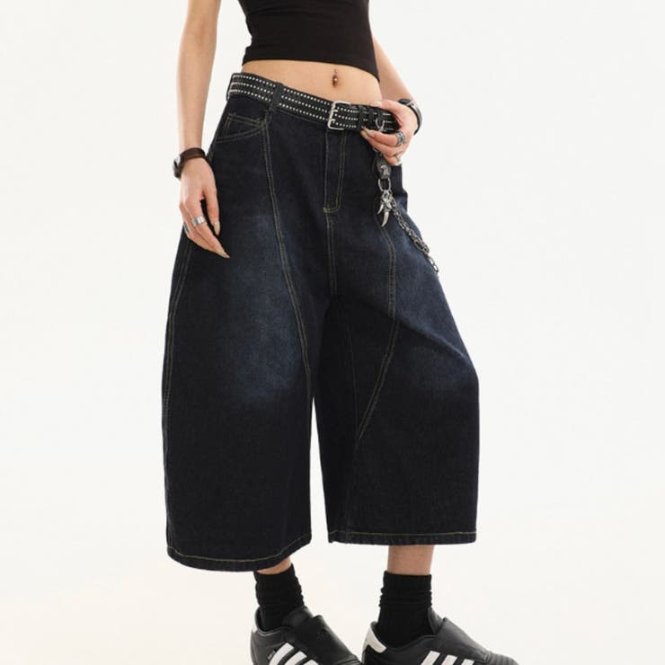 レディース11号 インゲボルグ デニム ワイドパンツ ダークネイビー ワイドタックデニムパンツ 72983 DEEPBLUE – DEEP BLUE