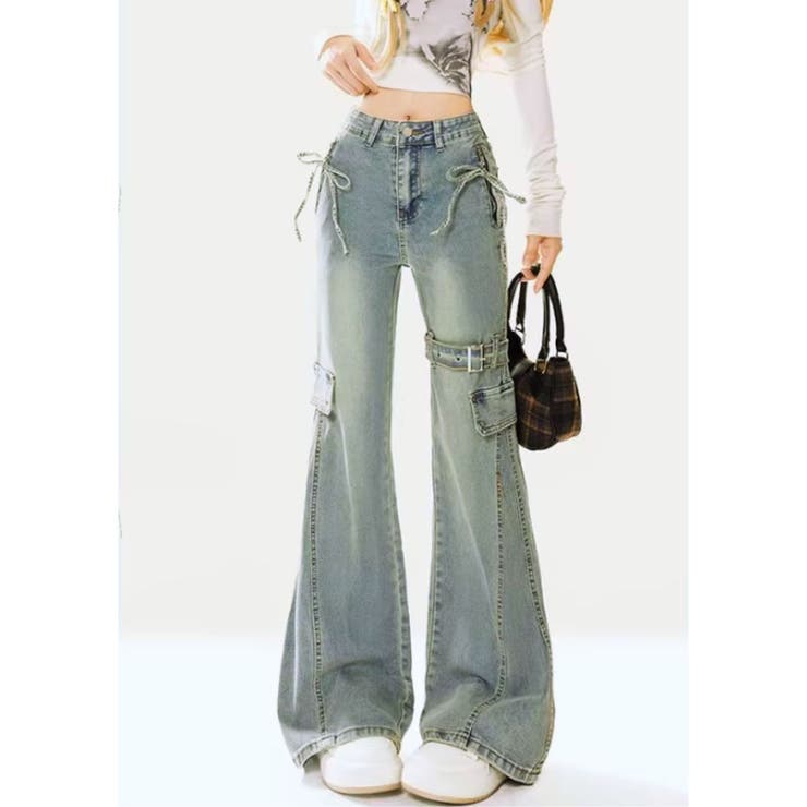 フレアパンツ デニムパンツ ブーツカット | Belle Cie | 詳細画像7 