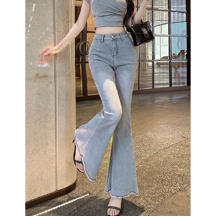 フレアデニムパンツ ジーンス デニム | Belle Cie | 詳細画像9 