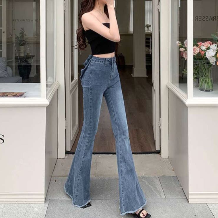 フレアデニムパンツ ジーンス デニム | Belle Cie | 詳細画像12 