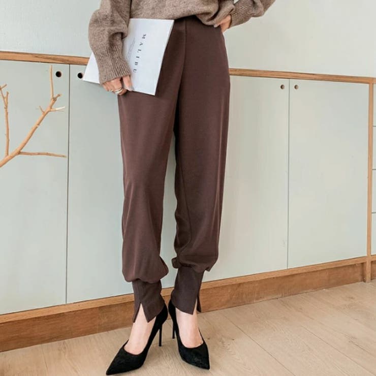 ブラウン | ジョガーパンツ テーパード ジャージ | Belle Cie
