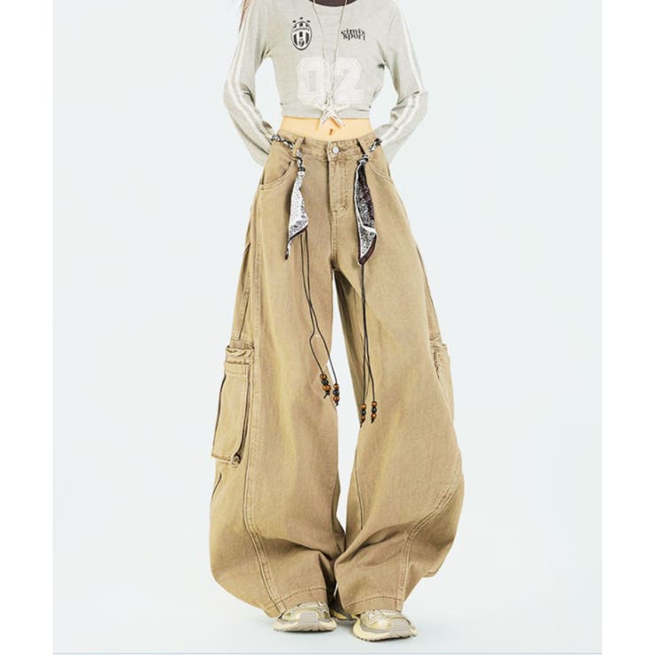 ベージュ | ワイドパンツ ルーズ ストリート | Belle Cie