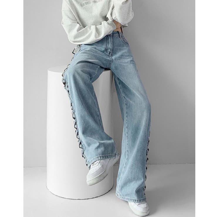 デニムパンツ ワイド ストレート | Belle Cie | 詳細画像8 