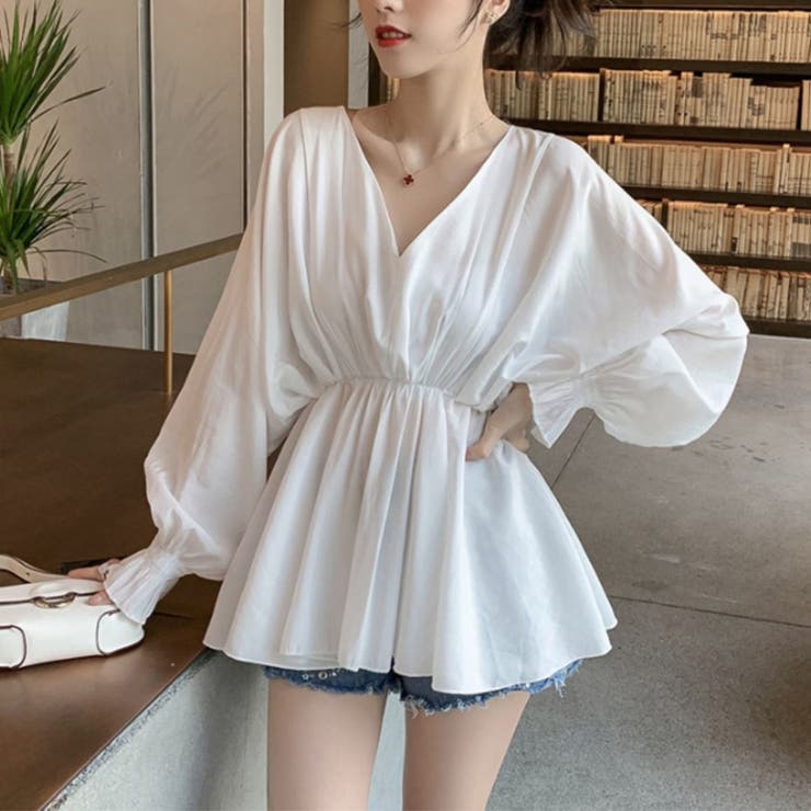 ホワイト | トップス ブラウス ペプラム | Belle Cie