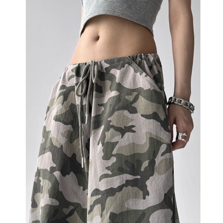 ワイドパンツ ルーズ 迷彩 | Belle Cie | 詳細画像8 