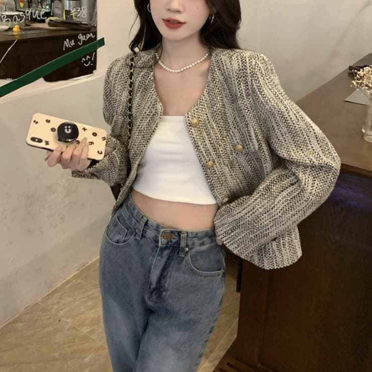 グレー | ジャケット スーツ ツイード | Belle Cie