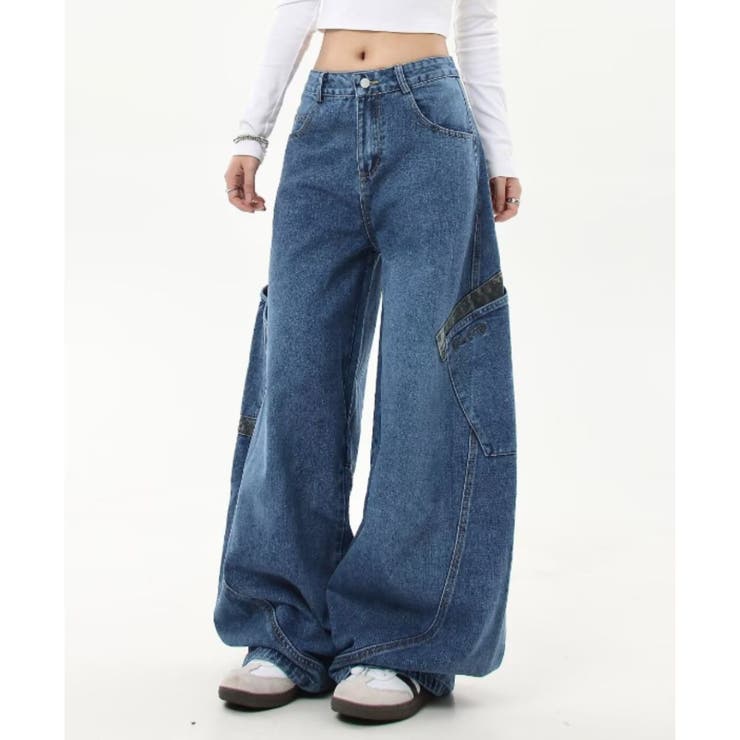 デニム ロングパンツ バレルレッグ | Belle Cie | 詳細画像12 