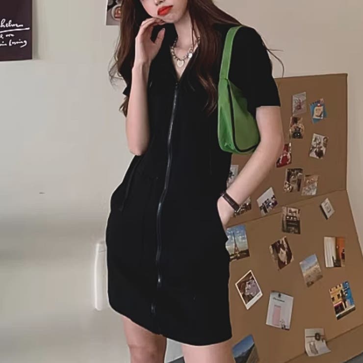 ブラック | ワンピース ミニ丈 ミニワンピ | Belle Cie