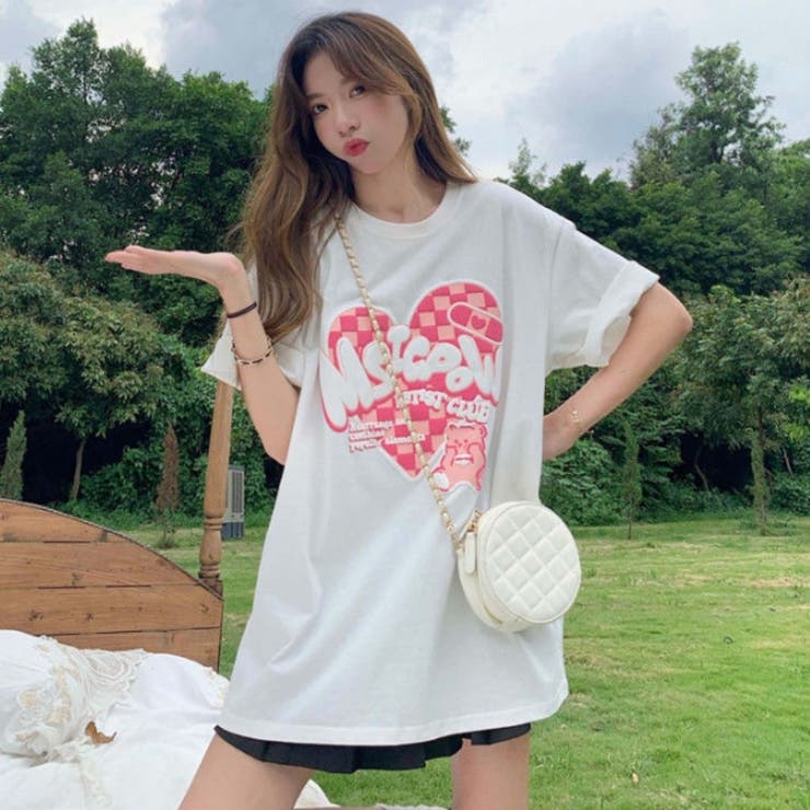 ホワイト | Tシャツ 半袖 プリント | Belle Cie