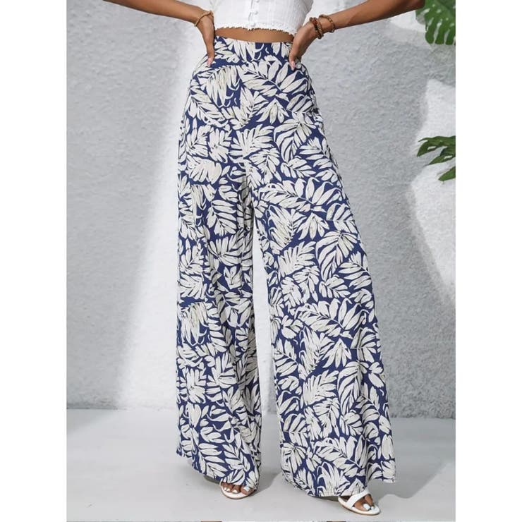 ワイドパンツ ウエストゴム 総柄 | Belle Cie | 詳細画像4 