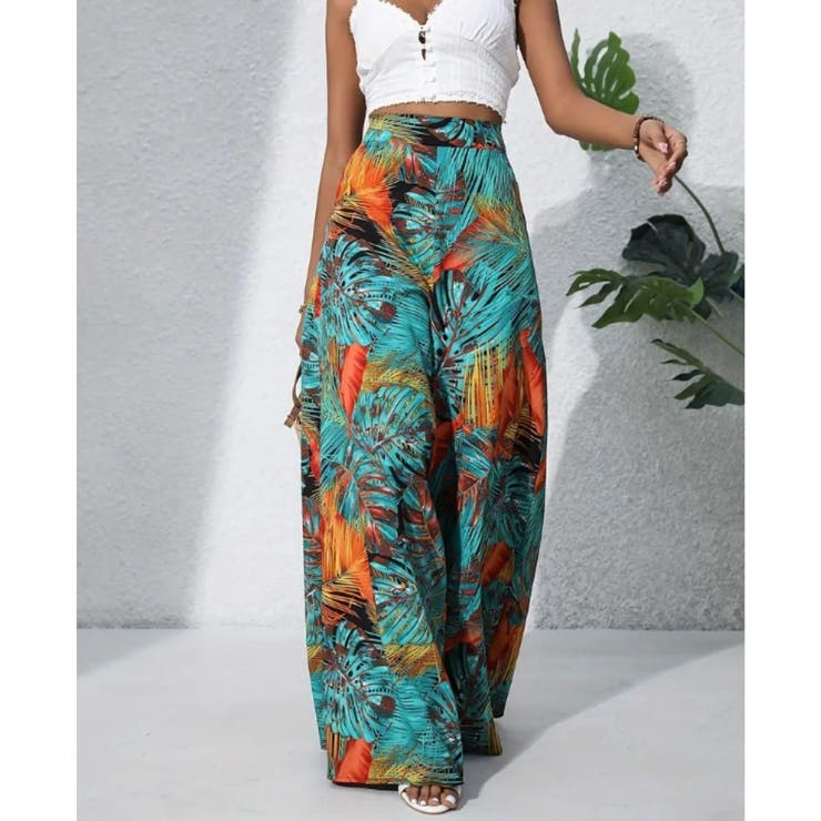 ワイドパンツ ウエストゴム 総柄 | Belle Cie | 詳細画像12 