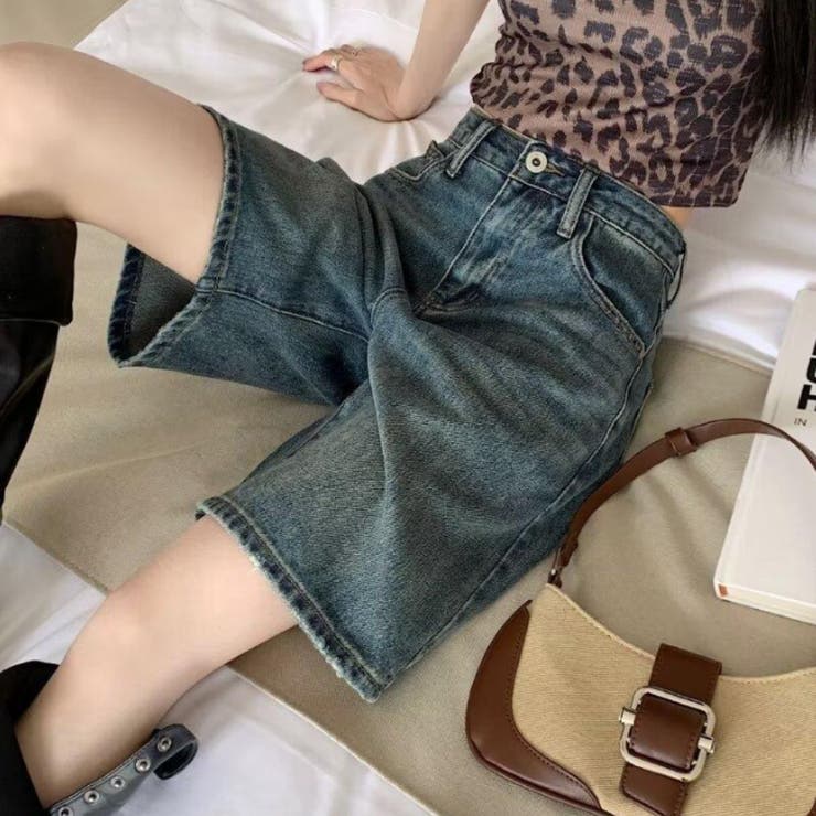 デニムハーフパンツ ハーフ ひざ丈 | Belle Cie | 詳細画像8 