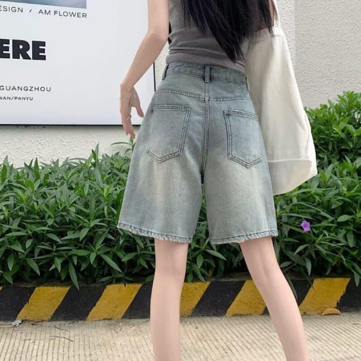 デニムハーフパンツ ハーフ ひざ丈 | Belle Cie | 詳細画像13 