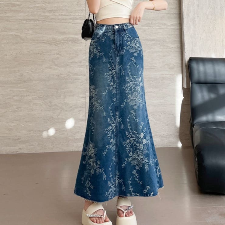 デニムスカート ロングスカート マーメイド | Belle Cie | 詳細画像5 