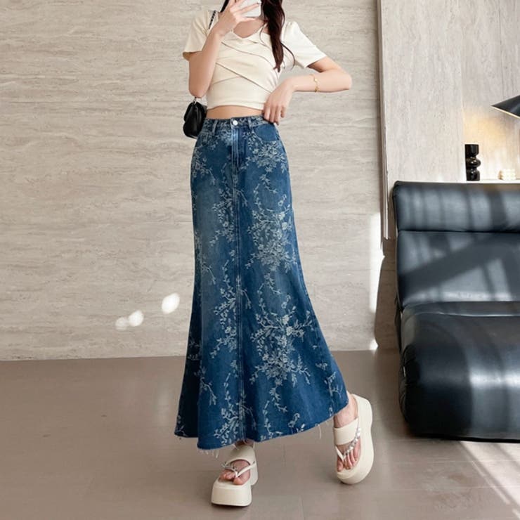 デニムスカート ロングスカート マーメイド | Belle Cie | 詳細画像6 