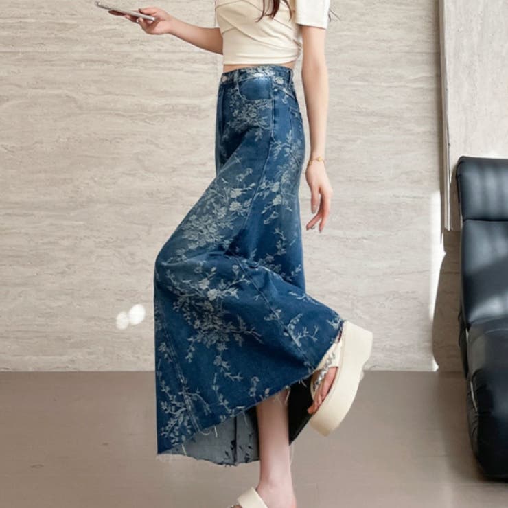 デニムスカート ロングスカート マーメイド | Belle Cie | 詳細画像7 