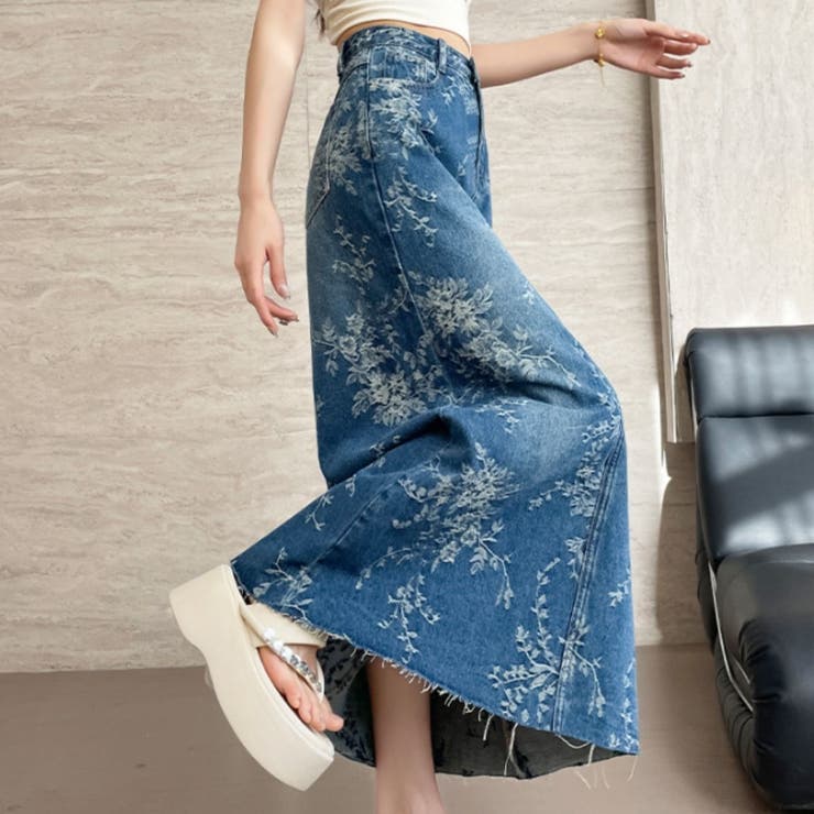 デニムスカート ロングスカート マーメイド | Belle Cie | 詳細画像8 